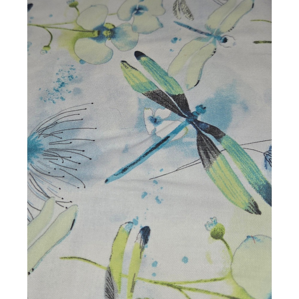 NEW BTY 43"W Quilters Showcase Cotton Dragonfly Floral Print Fabric By The Yard